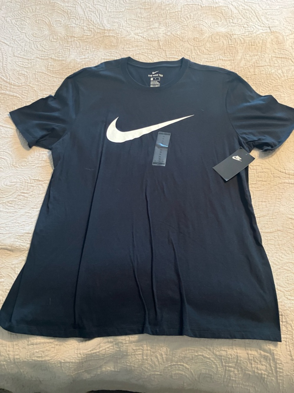 Nike Black Short-Sleeve Tee with White Swoosh